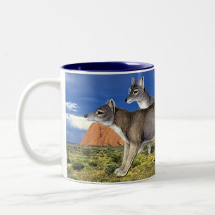 Tasmanische Tiger-Tasse Zweifarbige Tasse