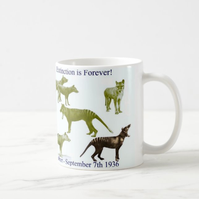 Tasmanische Tigerthylacine-Tasse Tasse (Rechts)