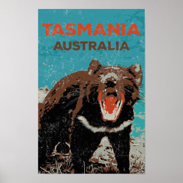 Tasmanischer Teufel, Insel Tasmanien, Australien Poster (Vorne)