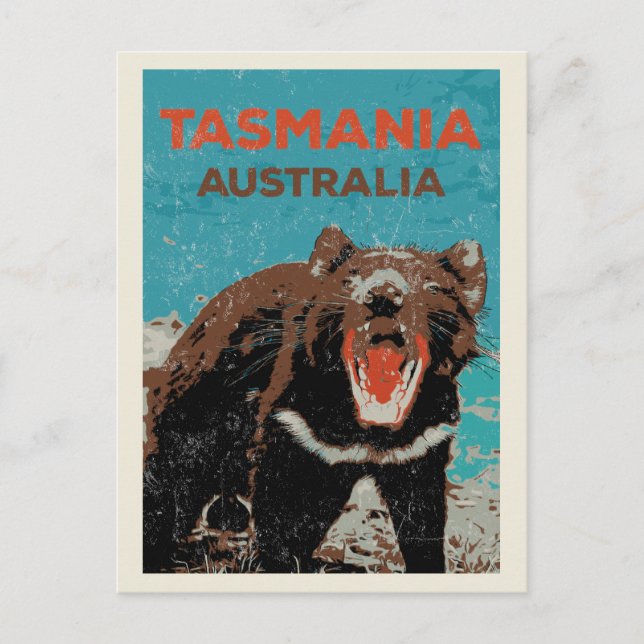 Tasmanischer Teufel, Insel Tasmanien, Australien Postkarte (Vorderseite)