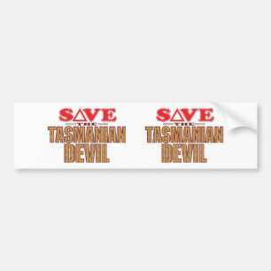 Tasmanischer Teufel retten Autoaufkleber