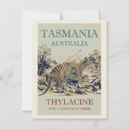 Tasmanischer Tiger, Beutelwolf, Tasmanien Australi Postkarte