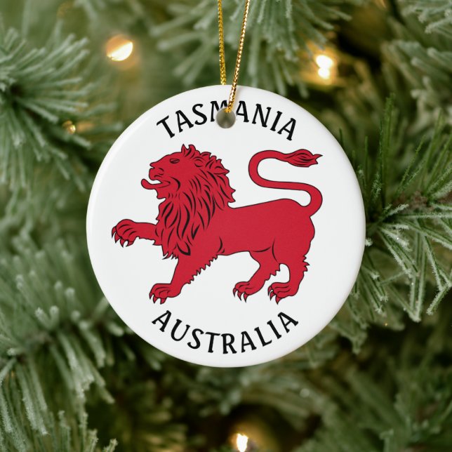 Tasmanisches Abzeichen (Australien) Keramik Ornament (Baum)