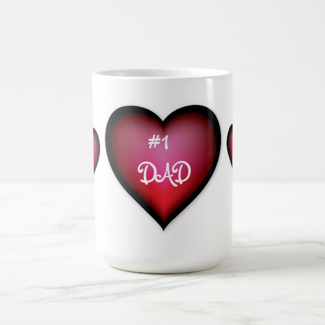 Tasse/#1 Vater mit Herz Kaffeetasse (Mittel)