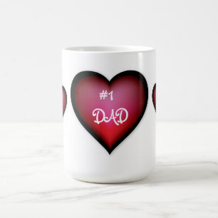 Tasse/#1 Vater mit Herz Kaffeetasse