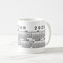 Tasse 2025 Schwarz-weiß