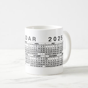 Tasse 2025 Schwarz-weiß