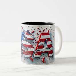 Tasse 2 Farben USA Mug, 4th of July Mug, Indepen