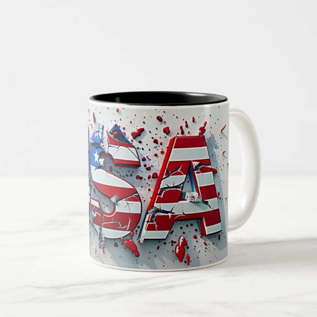 Tasse 2 Farben USA Mug, 4th of July Mug, Indepen (VorderseiteRechts)