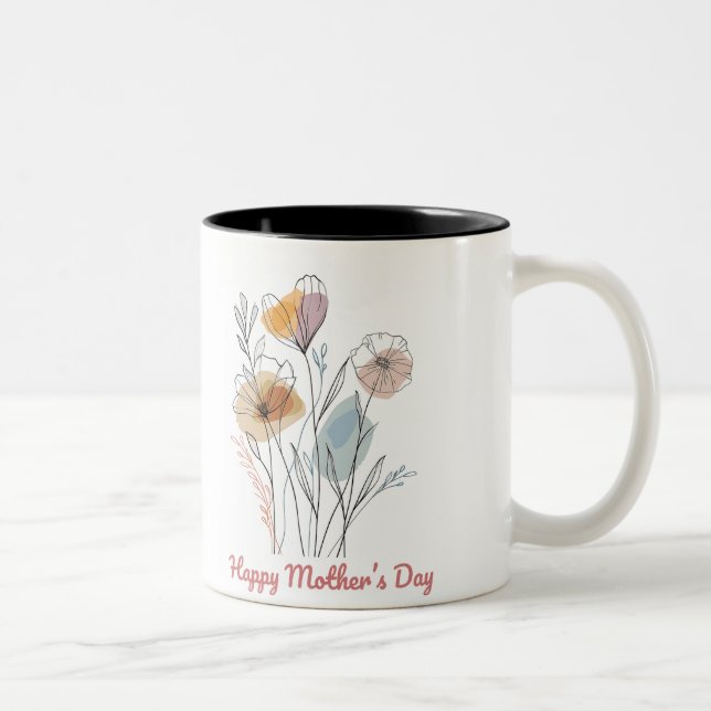 Tasse 2 Happy Mother's Day Farben (Rechts)