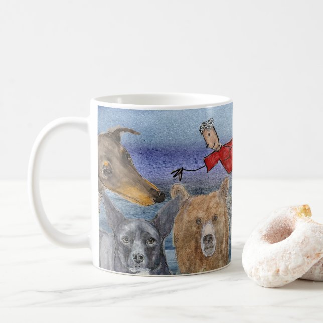 Tasse #3 Joanna fliegt über Tiere  (Mit Donut)