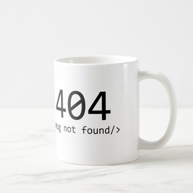 Tasse 404 nicht gefunden (Rechts)