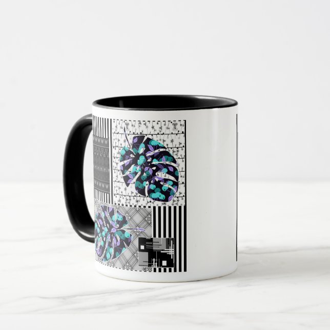 Tasse Abstract Patchwork-Quilten Quilt Retro Vinta (Vorderseite Links)