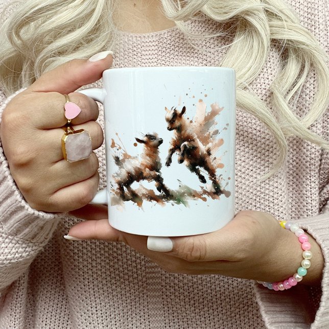 Tasse abstrakt zwei Ziegen (Von Creator hochgeladen)