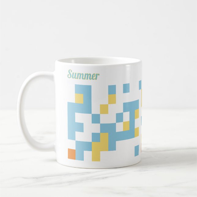 Tasse abstrakte Kunst - Sommer (Links)
