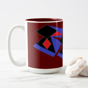 Tasse: Abstraktes Design Zweifarbige Tasse