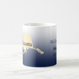 Tasse - Alaska Staat Karte mit Stadt