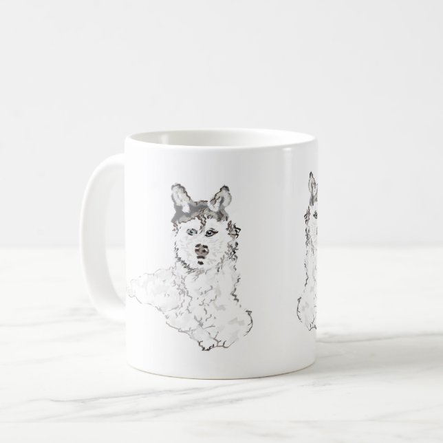 Tasse: Alaskan Husky Kaffeetasse (Vorderseite Links)