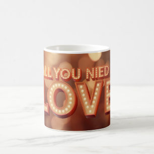Tasse 'Alles was du brauchst ist Liebe'   Retro Le
