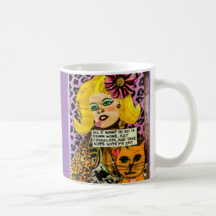 Tasse-alles will ich, um zu tun soll Wein trinken Kaffeetasse