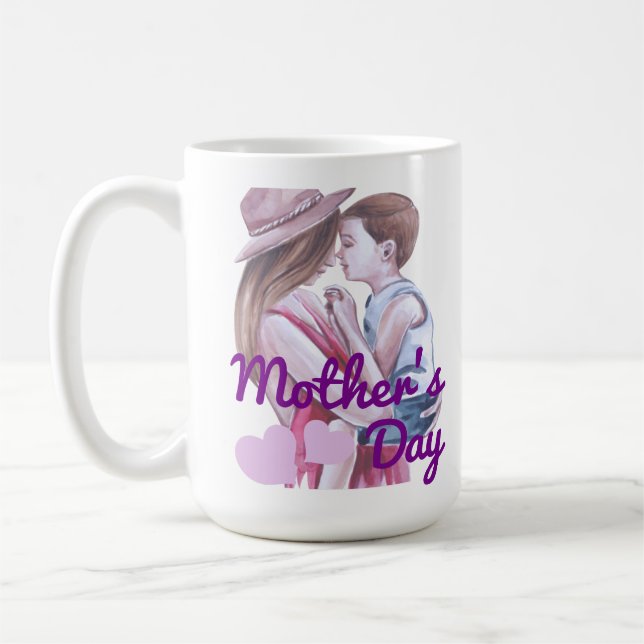 Tasse am Muttertag, Mutter und Sohn (Links)