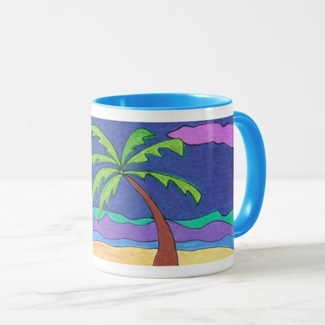 Tasse am Strand (VorderseiteRechts)