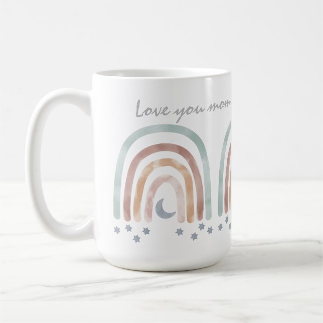 Tasse anpassen - Regenbogenmondstars (Links)