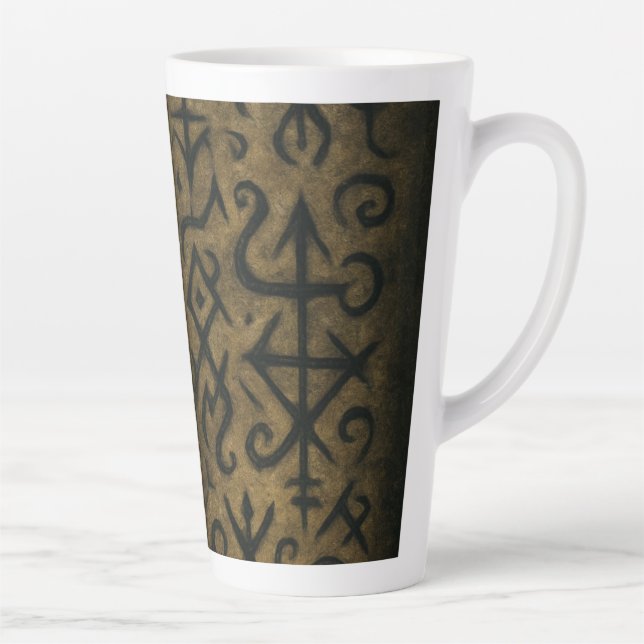 Tasse-antike Runen & Mystische Symbole Milchtasse (Rechts)