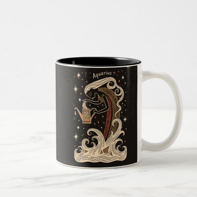 Tasse Aquarius Celestial Zodiac Art (Rechts)