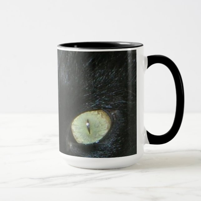 Tasse - Augen der Schwarzkatze (Rechts)