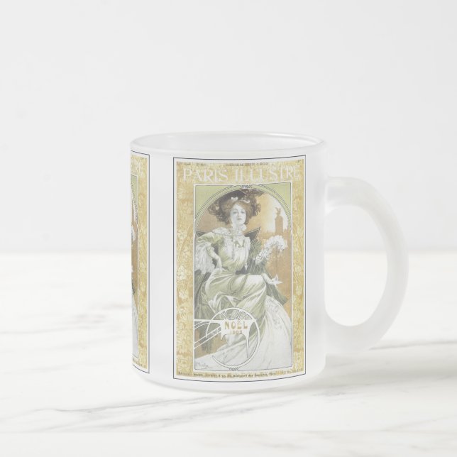 Tasse aus Glas: Alphonse Mucha - Jugendstil (Rechts)