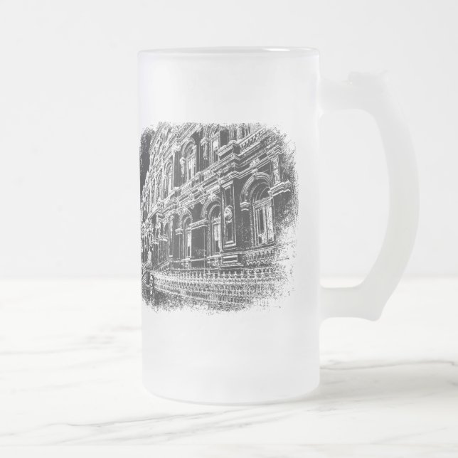 Tasse aus mattiertem Glas, 473 ml (Rechts)