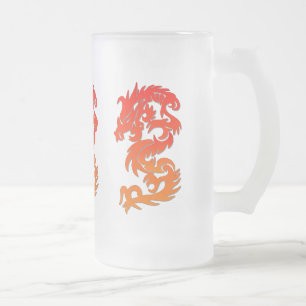 Tasse aus Mattiertem Glas aus Chinesischem Dragon