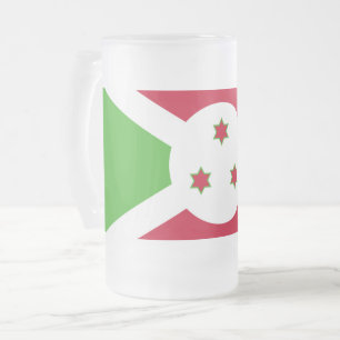 Tasse aus mattiertem Glas mit der Flagge Burundis