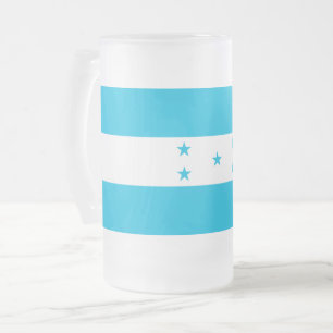 Tasse aus mattiertem Glas mit der Flagge von Hondu