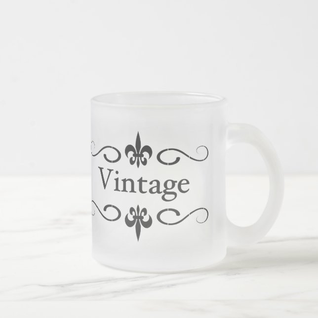 Tasse aus mattiertem Glas - Vintag (Rechts)