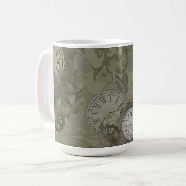 Tasse aus Olivgrün (Vorderseite Links)