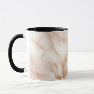 Tasse aus rosafarbenem Marmor mit goldenen Venen
