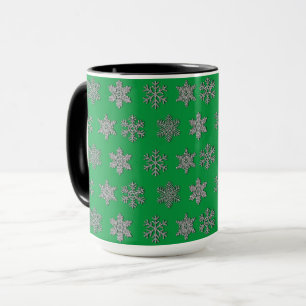 Tasse aus vergoldeten Silberschneeflocken