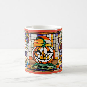 Tasse aus verkettetem Glas Halloween Pumpkin