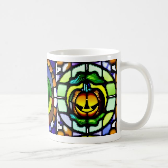 Tasse aus verkettetem Glas Halloween Pumpkin (Rechts)