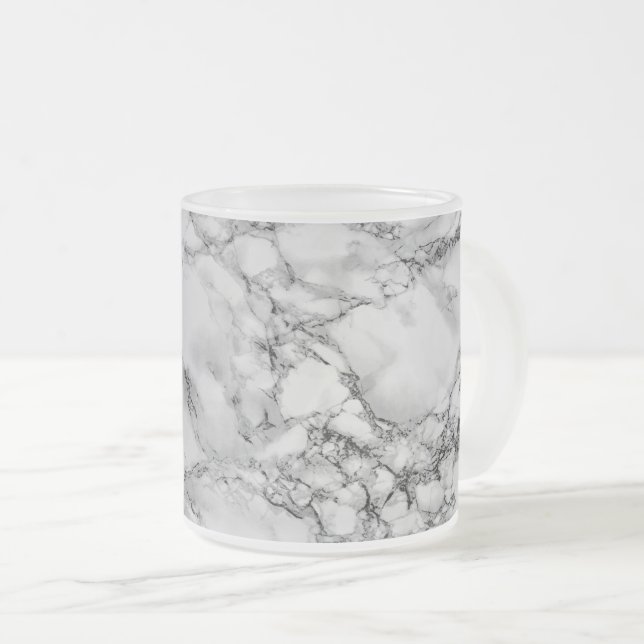 Tasse aus weißem Marmor - Modernes Design (VorderseiteRechts)