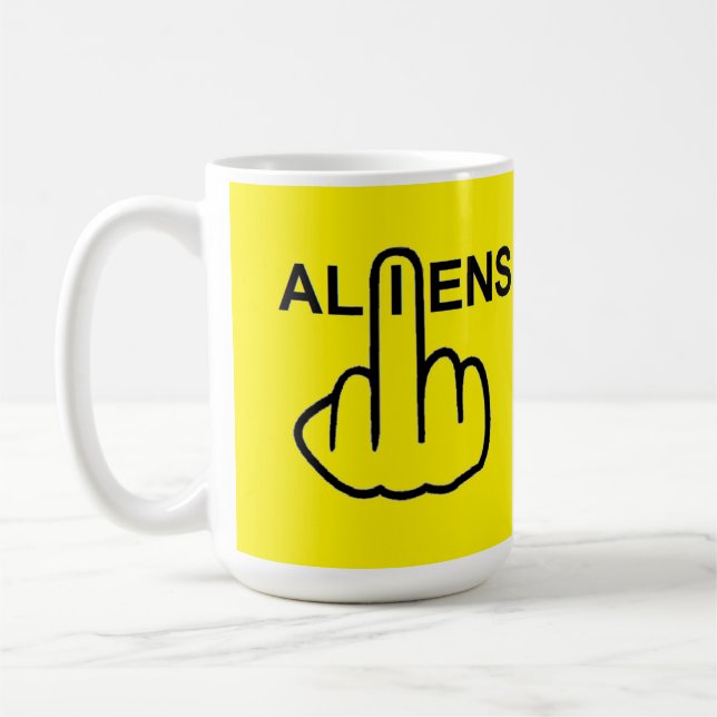 Tasse Außerirdischen Gedreht (Links)