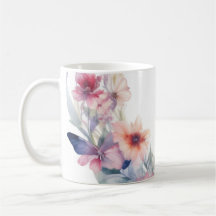 Tasse B Blume & Schmetterlinge