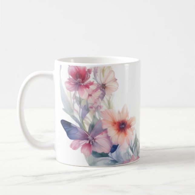 Tasse B Blume & Schmetterlinge (Links)