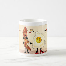 Tasse Bacon und Eier