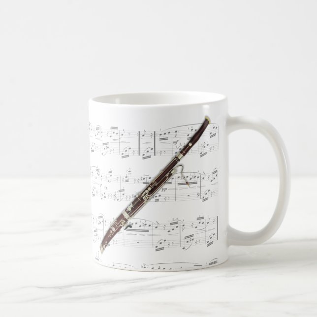 Tasse - Bassoon mit Blattmusik (Rechts)