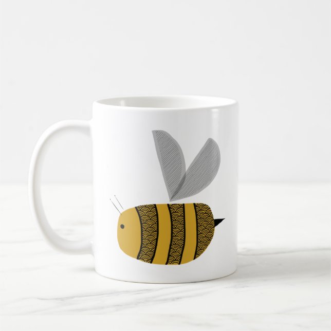 Tasse - beschäftigte Hummel-Biene (Links)