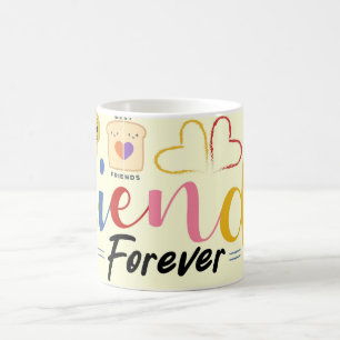 Tasse 'Best Friends Forever' mit süßen Cartoon-Kin