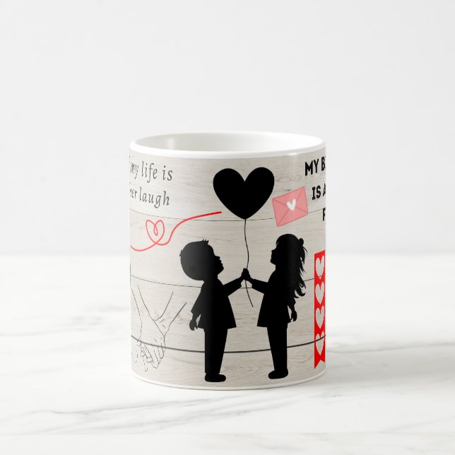 Tasse "Bester Bruder überhaupt" mit herzlicher Lie (Mittel)
